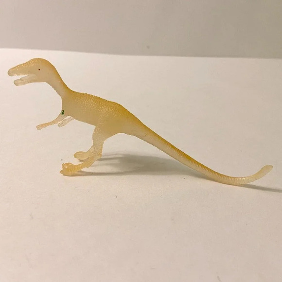 Vintage Glow in the  Dark Dinosaur Figures Stegosaurus Saurornitholestes Toys - Picture 7 of 12